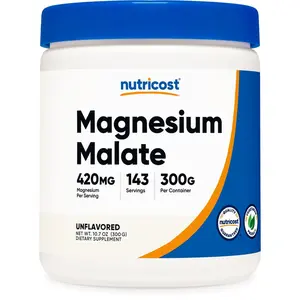 Nutricost Magnesium Malate Powder (300g) - 420mg of Magnesium Per Serving
