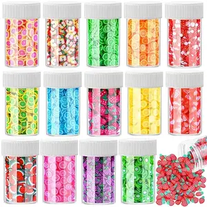 12,000 Multi-Colored Fruit Shape Slices DIY Kit - Lip Gloss Making Supplies, Resin Jewelry Beads, Nail Art Charms, Nail Decoration Kit for Creative Projects (15 Styles)