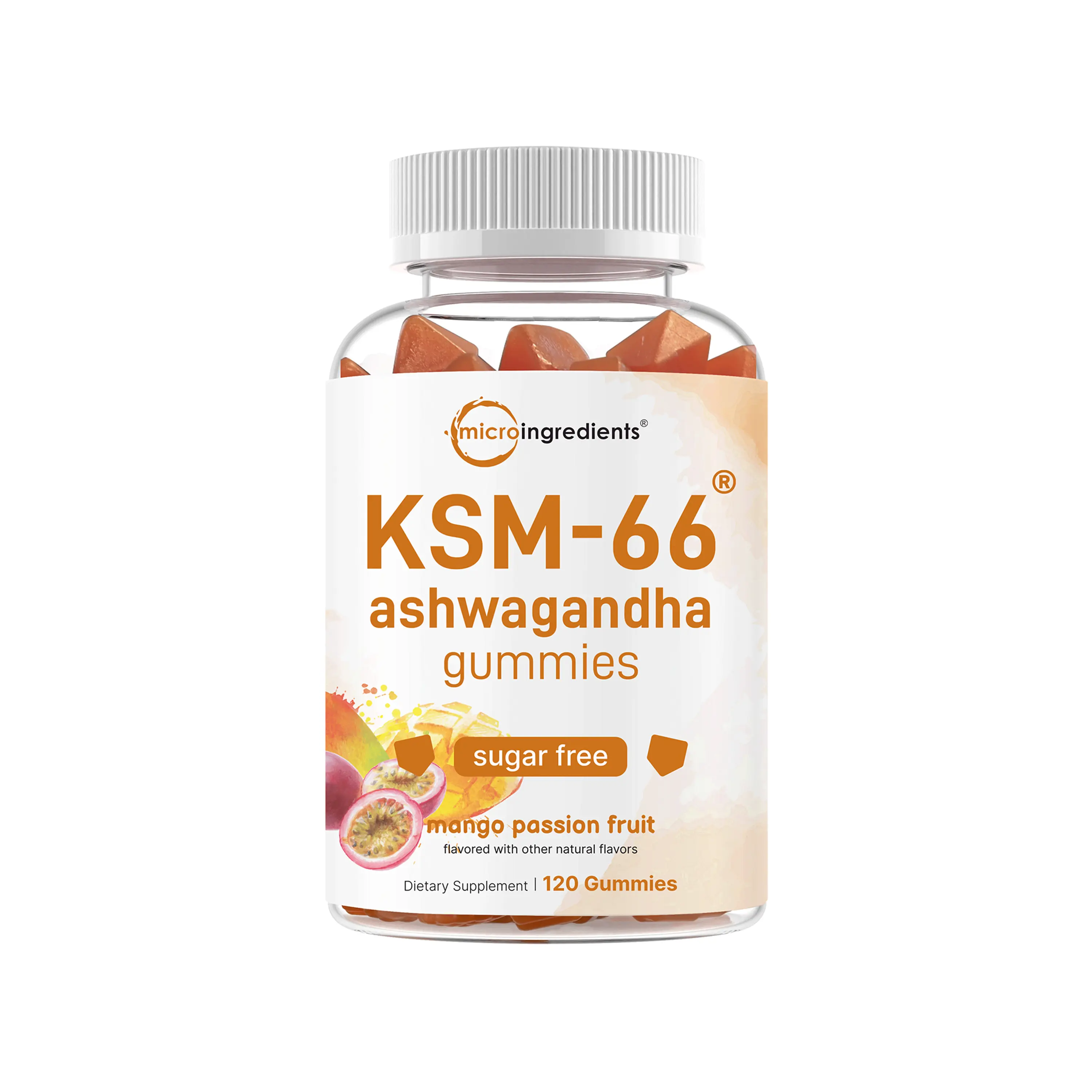 Micro Ingredients KSM-66 Ashwagandha Gummies 300mg, 120 Count