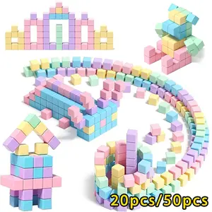 20/50 Large Magnetic Building Blocks, Macaron Colors, Stem Educational Toy, Creative Shapes, Birthday Gift, Classroom Gift, Holiday Surprise
