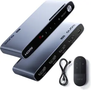 llano HDMI 2.1 Switch 3 in 1 Out, 8K@60Hz with Remote, 4K@120Hz/240Hz, VRR, HDR10+, Dolby Atmos, CEC, 48Gbps,HDMI Switcher for PS5, Xbox, Switch, Roku, Fire Stick, Apple TV, Aluminum Alloy Case