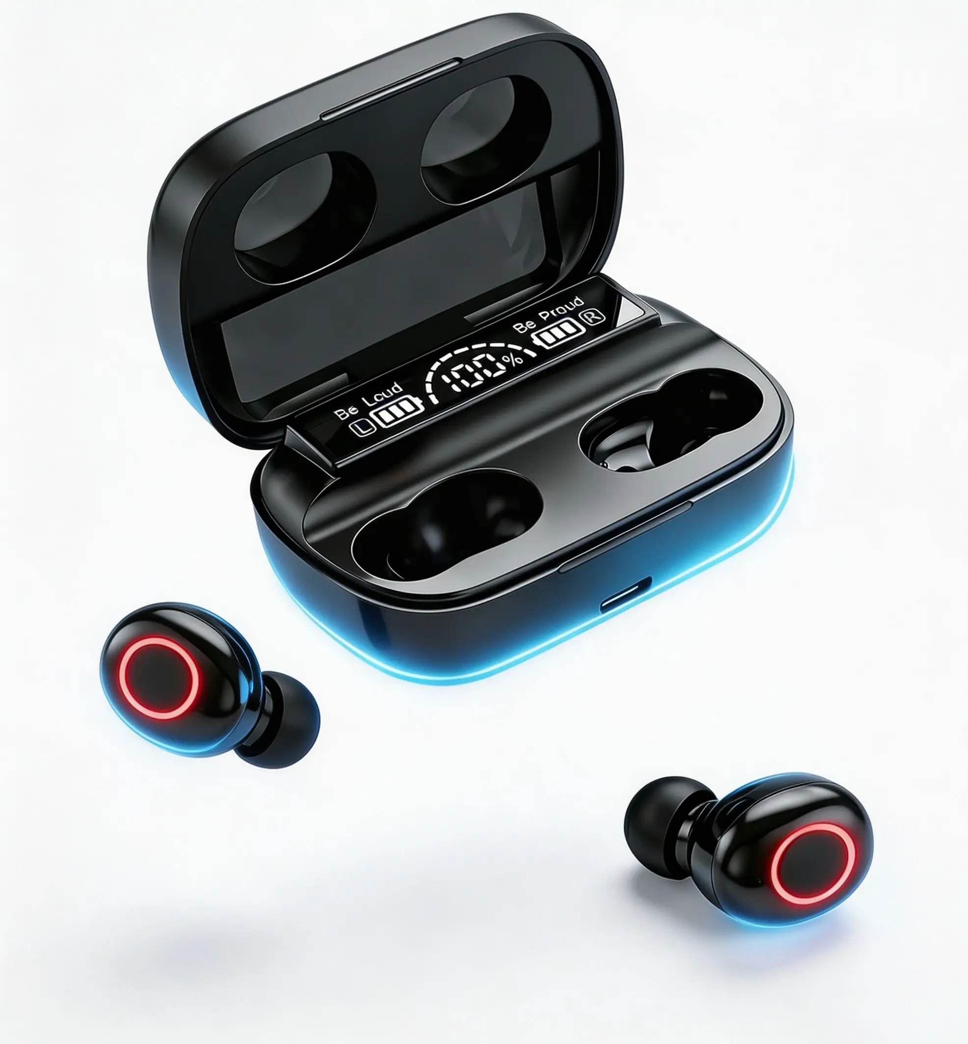 156 Languages AI Translation Earbuds Real Time, Wireless Bluetooth 5.3 in Ear Headphones with LED Power Display Case, 36H Playback, Wireless Charging, Clear Call ENC Mic, IPX4 Waterproof for Travel Business Learning TV Phone Laptop,i clever headphones