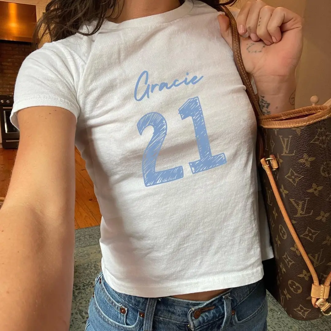Gracie Abrams Baby Tee - 21 Graphic Shirt, The Secret of Us Fitted Tee, Concert Outfit Top, Indie Pop Fan Shirt