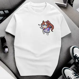 Tokai Teio chibi Yosh! Meme Tee | Funny Uma Musume Anime Shirt with Chibi Pose Casual Graphic Menswear Top Streetwear Shortsleeve Tshirt Love Crewneck Midi Tropical Love