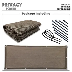 Privacy Screen 2FT-6FT Tall Balcony Fence Windscreen with Enforced Hems & Grommets for Outdoor Patio Canopy Adjustable Canopy UV-Blockable HDPE Fabric Durable Lightweight Easy Install