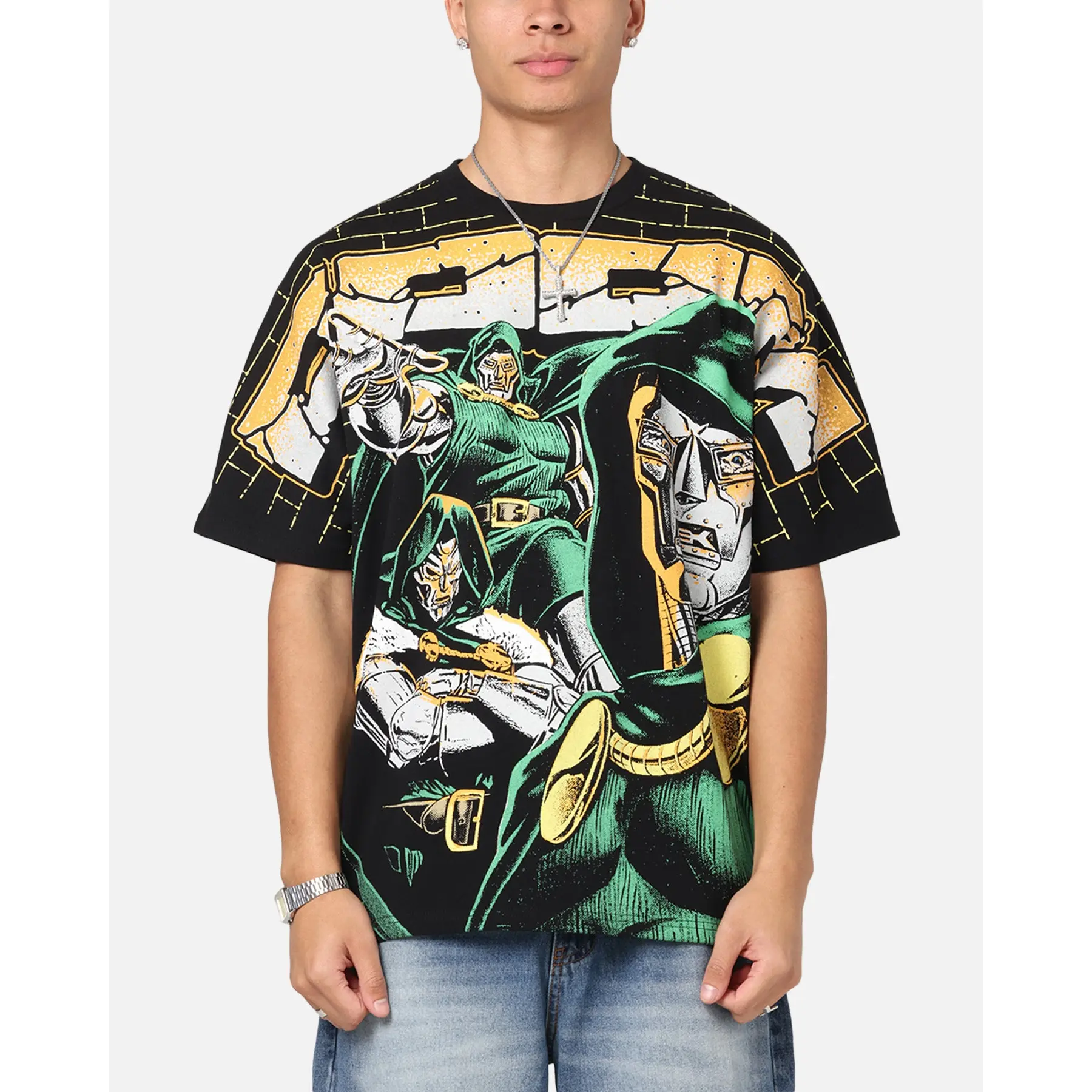 73Studio Marvel Doctor Doom All Over Print T-Shirt Black