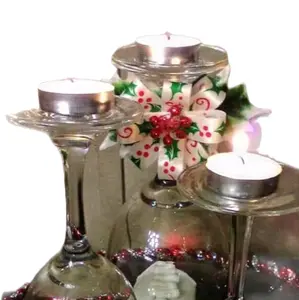 Custom Christmas Tea candle light table topper.