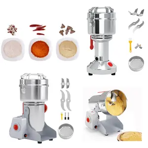 Areyourshop Household 700g 2400w Electric Grain Mill Grinder Mill Cereal Machine Tilt&Swing Design for Flour Wheat Grind Coffee Beans, Stainless Steel