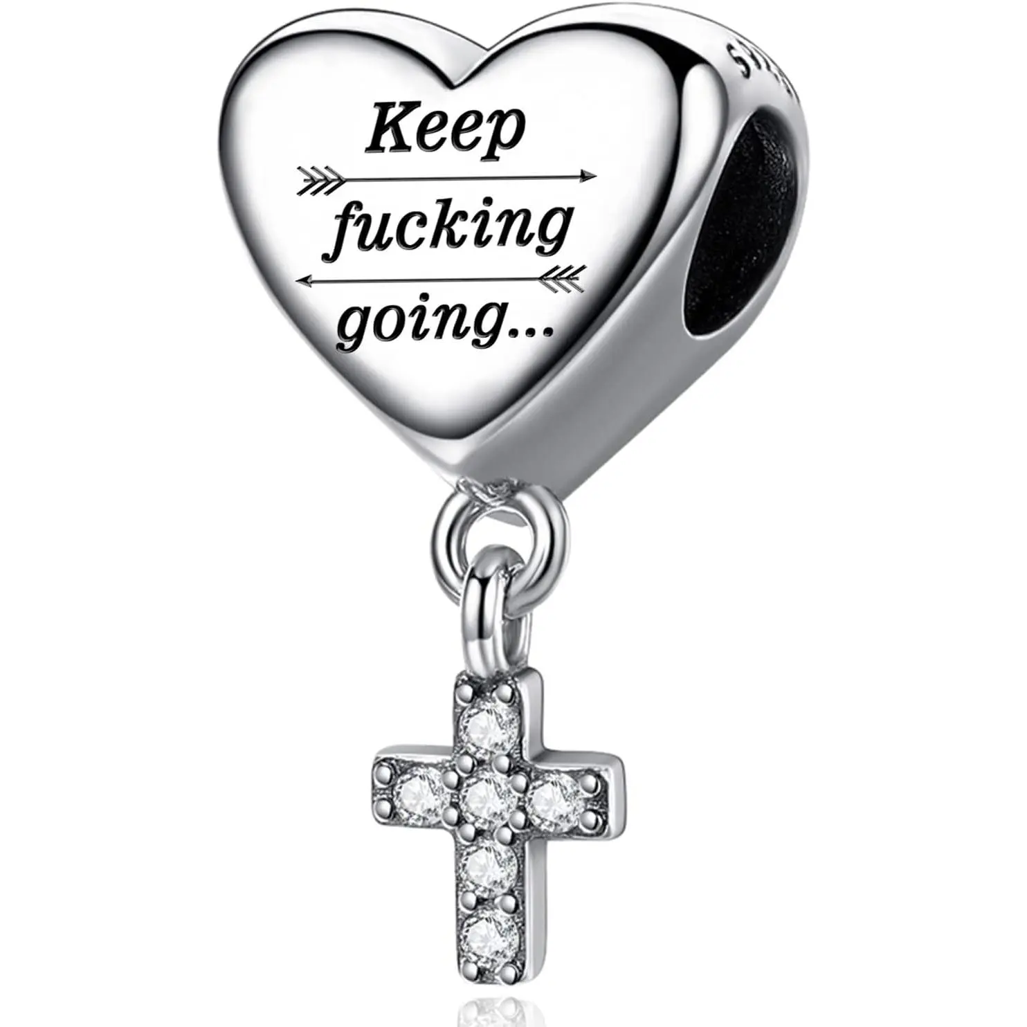 Cross Charm Fit  Charms Bracelet Love Heart Christian  Verse Charms Prayer Faith Religious  Gifts for Women