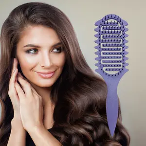 Black hair detangler,detangling curly hair, hairbrush wavy thermal curl defining dandruff remover comb sounding rods thermal round brush style brush effortless style wavy talk brush emi jay paddle gently detangles woman girl holiday gift plus