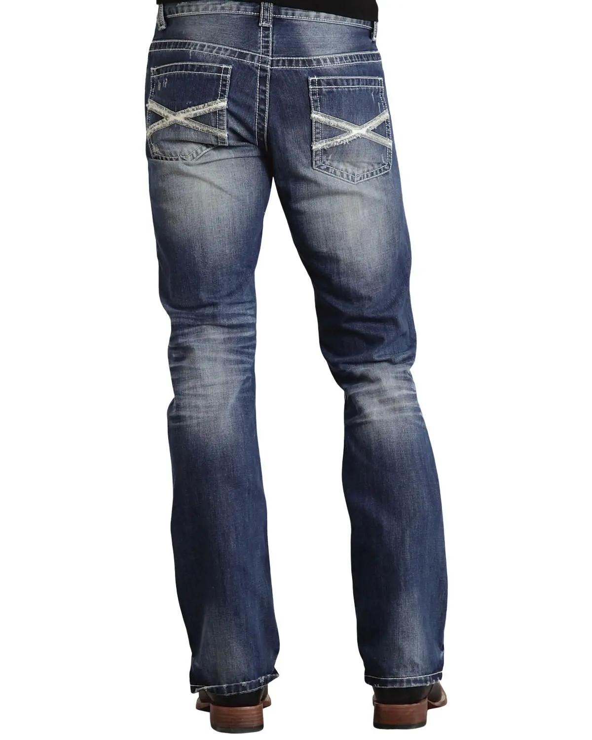 Stetson Men's Rock Fit Bold X Stitched Jeans - 11-004-1014-3001 Bu