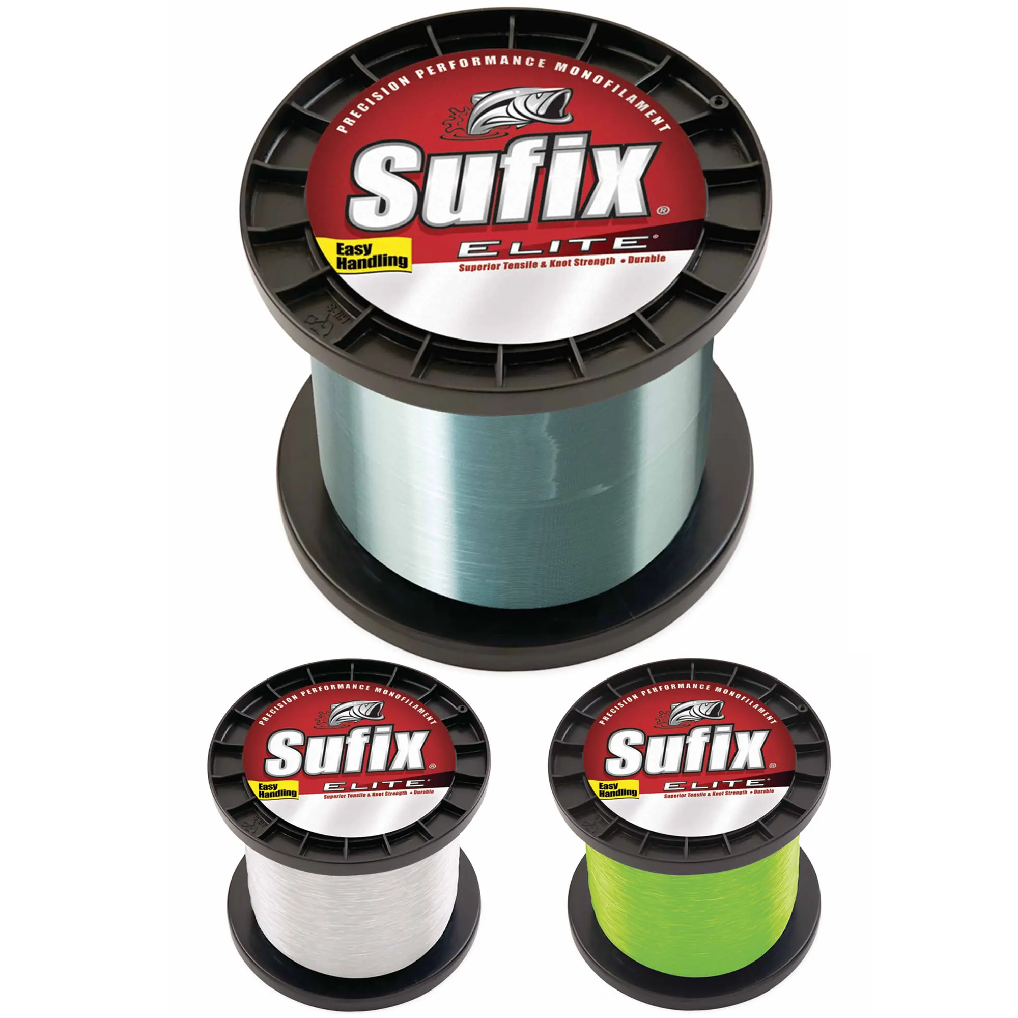 Sufix Elite Monofilament Fishing Line, 3000 yd Spool - Superior Tensile and Knot Strength, Easy Handling, and Smooth Casting - Multiple Colors & Strengths, Fishing Supplies, High Strength