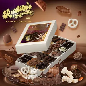 Signature Chocolate Selection Gift Box - Custom Mix of Indulgent Milk & White Chocolate with Crunchy Textures