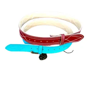 Custom Made Gunslinger Stitch Belts - Real Leather Belts with Unique Design and Stitching Details-  handmade, adjustable