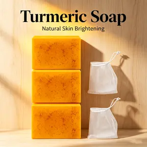 Lemon Turmeric Kojic Acid Soap Bar for Face & Body – Brightening Cleansing Soap for Dark Spots, Uneven Skin Tone, Hydrating Body Care & Daily Skincare
