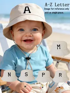 Baby Travel Essential, Large Brim Fisherman Hat with Chin Strap Design, Skin-Friendly Sweat-Proof Material, Children Sun Protection Hat (2-4Y), Toddler Sunhat, Fish Bob Hat