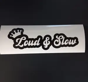 Loud & Slow Vinyl Decal/Sticker - Customizable Vinyl Decal with Permanent Adhesive, Available in Various Colors, Sizes from 4" to 12"