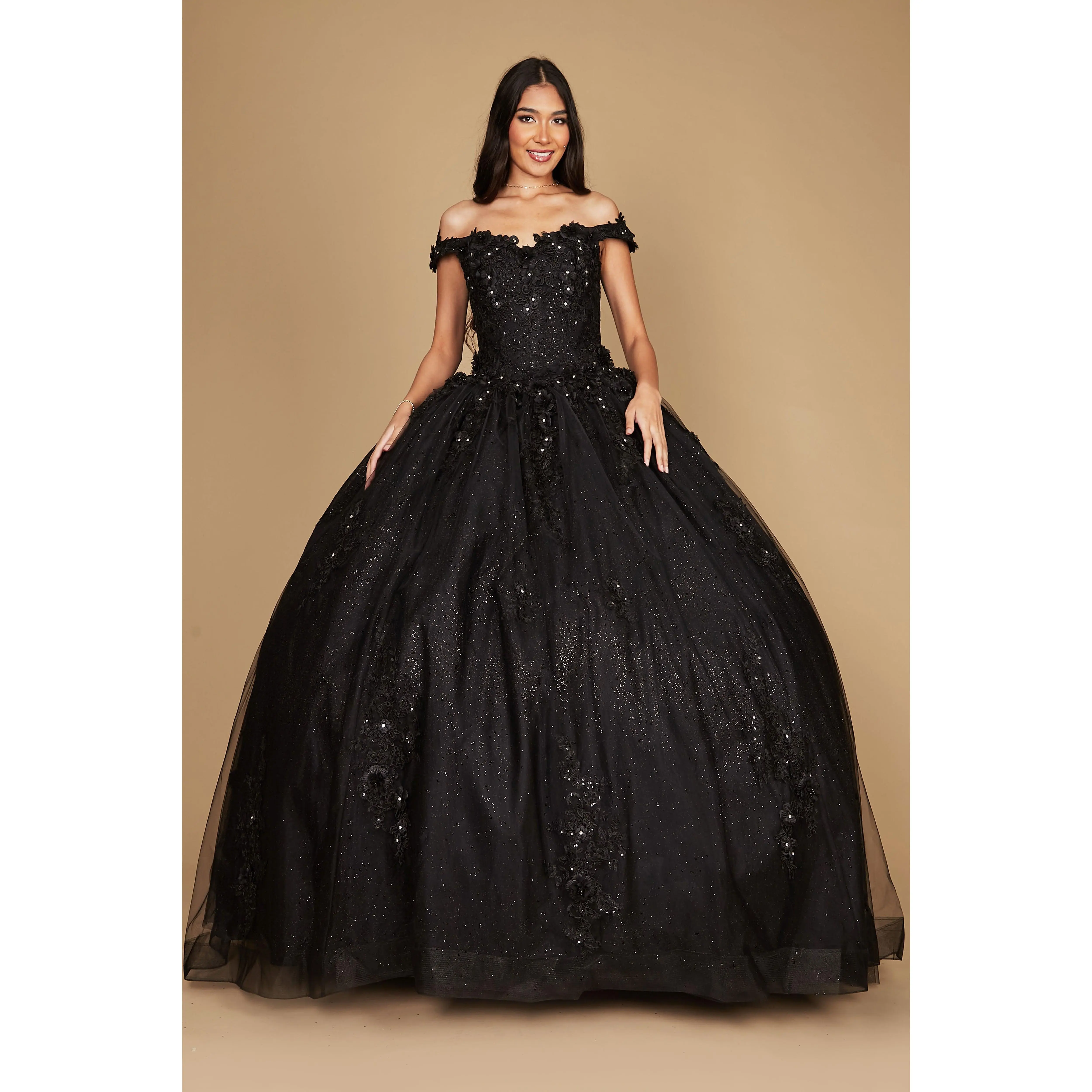 Dylan & Davids Long Ball Gown Quinceanera Floral Dress