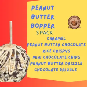 Peanut Butter Bopper 3 Pack: Includes 3 Peanut Butter Bopper Apples: 6 Toppings!