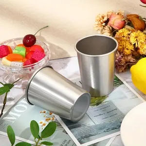 Stainless Steel Cup, 2/4/6/8/10pcs Unbreakable Stackable Pint Drinking Cup, Durable Drinkware for Home & Travel