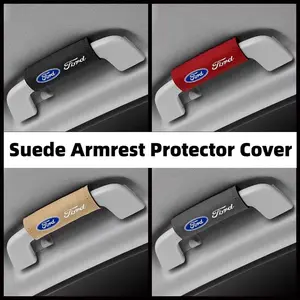 2pcs Car Interior Roof Grab Handle Cover, Faux Fur Protection, Fits Ford Full Range Models, Automotive Decoration Accessories, Car Accessory