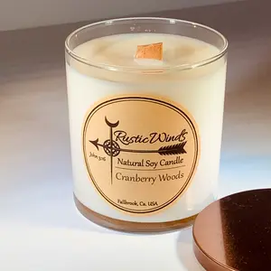 Cranberry Woods - Soy Candle Decor Fragrance holiday candle candles wax premium candle gift candle gift holiday gift natural soy Highly Scented perfect small business first valentine handmade candle buy eco friendly decor present decorative candle woodwic