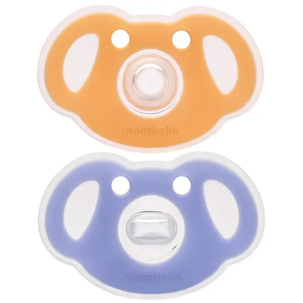 Mombella Koala Soothing Pacifier Set for 0-6 Month Baby Original Design Sensory Teether Pacifierclip BPA-Free FDA Food Grade Silicone Safe Feeding Care Newborn