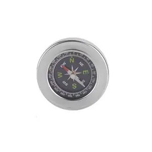 DIY Compass Educational Science Model for Students, Stainless Steel Portable Hiking Navigation Tool, English and Chinese Version