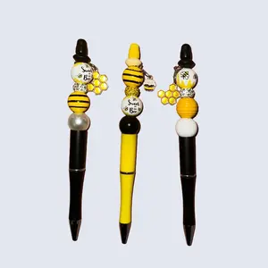 Cute Beaded Bee Pens - Perfect for Office Stationery and Supplies
