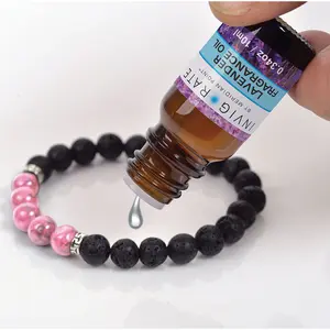 Aromatherapy Bracelet With Essential Oil. Expandable Lave Beads Bracelet. Perfect Gift For Valentines Day Birthday Gifting