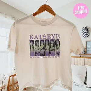 Vintage Chaos Tour Aesthetic Crop Tee Pigment Dyed Cotton Boxy Graphic Shirt