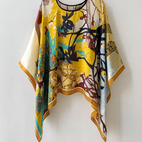 Women's Elegant Geometric Print Scarf, Fashionable Soft Lightweight Shawl for Daily Wear, Modern Casual Versatile Scarf for Women, Boho Style Scarf, Printed Polyester Scarf