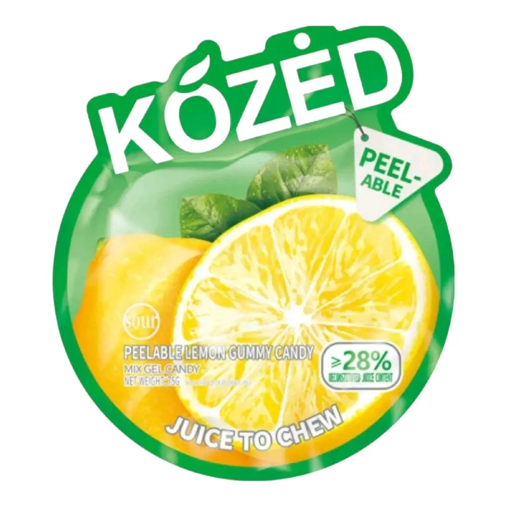 Kozed Peelable Gummy Candy – 7 Flavors , Fun Fruity Roll Party