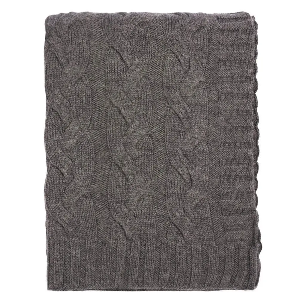 The Dark Grey Merino Wool Throw