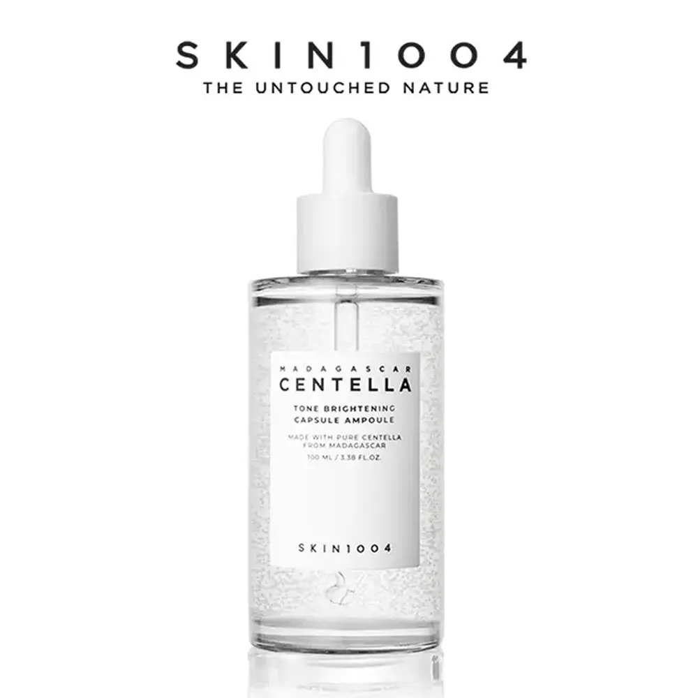 [SKIN1004] Organic Tone Brightening Capsule Ampoule Toner 100ml - Centella Asiatica Extract, Madecassoside for Hydrated Radiant Glow, Clear Skin Repair