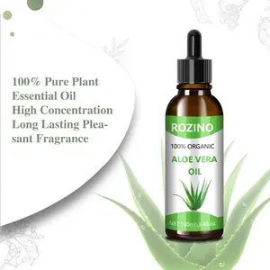 Rozino 100% Pure Aloe Vera Essential Oil High Concentration Long Lasting Fragrance Curly Hair Oil Treatment Aroma Haircare 100ml