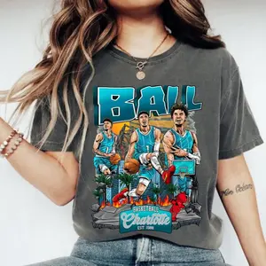 Vintage 90s LaMelo Ball Unisex Shirt, Retro Comics Style LaMelo Ball Charlotte Basketball Team Shirt, Basketball Legend Tee