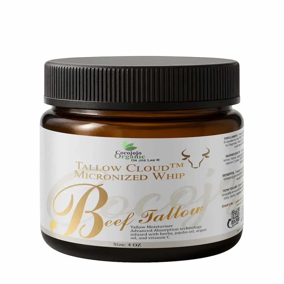 Tallow Cloud Micronized Whip 4oz-128oz Natural Skincare Moisturizer with Beef Tallow & Botanicals