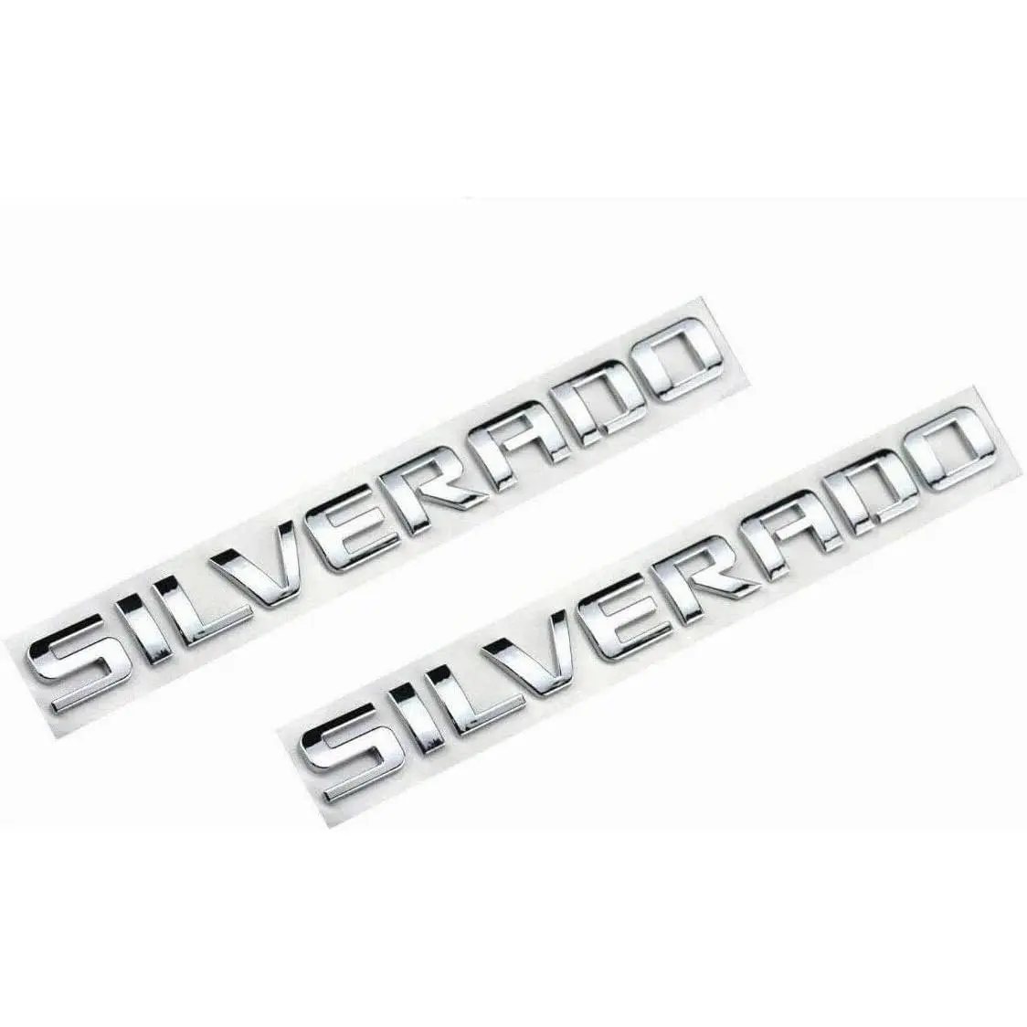 Automobile 2-Piece Set Glossy Finish Custom Emblem Badges, Car Exterior Accessories, Mountable for 2007-2020 Silverado, Sierra, Canyon Hoods; Fits 1500, 2500HD, 3500HD Models, Two Piece Set