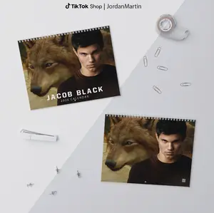 Retro Jacob Black 2026 Wall Calendar, Jacob Quileute Calendar, New Year 2026 Wall Calendar for Home Decor