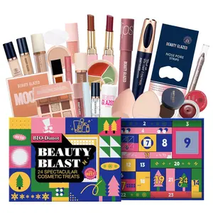 Beauty Advent Calendar, 24 Days Christmas Countdown Calendar christmas surprise gift box, All-in-One Professional Christmas Cosmetic Gift Set for Women, Holiday Cosmetic Surprise Starter Makeup Set for Gifts