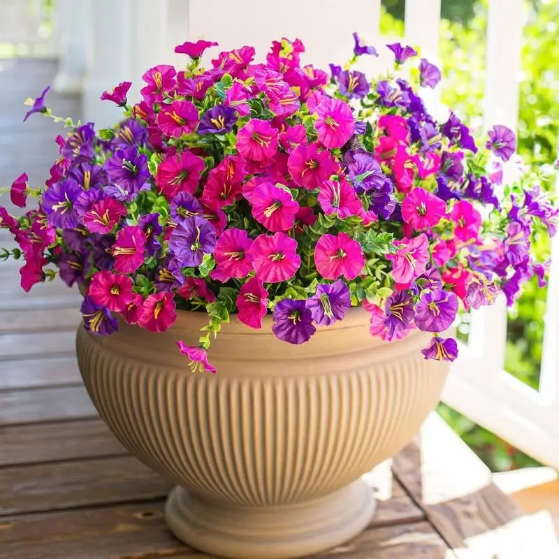 Artificial Flowers (12/18 pieces/set), faux flower decorations, suitable for homes, gardens, porches, window sills, patios, and seasonal celebrations. Spring/Summer decorations, fruit style / artificial flowers and plants SummerVibes