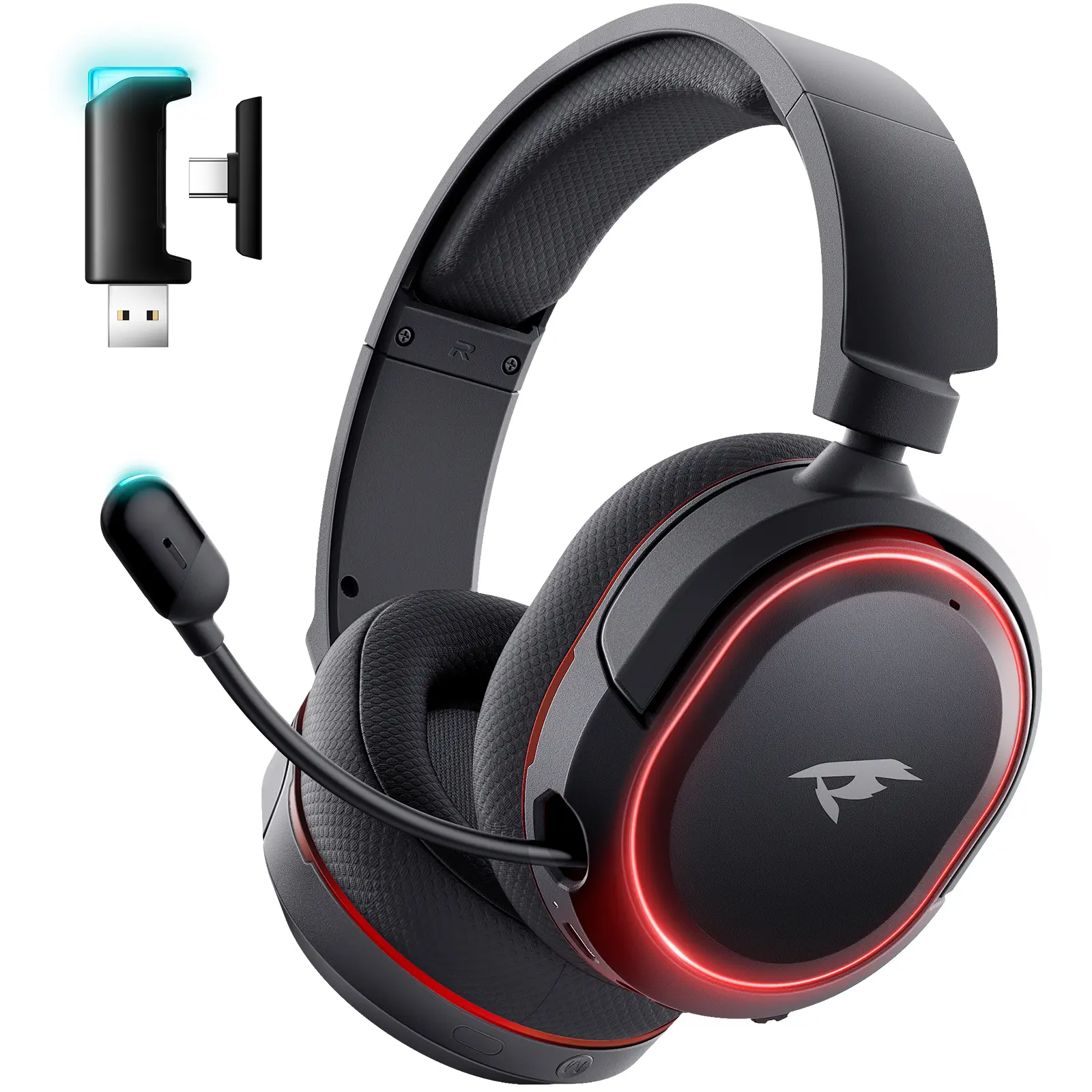 [DealsForYouDays] Picun G2 Bluetooth Gaming Headset, 7.1 Surround Sound, 5ms Low Latency, Retractable Earbuds, 4-in-1 Audio Cable, Rechargeable ENC Microphone, Wireless Headphones for PC PS4 PS5, Gamer Accessory, Headphones Bluetooth, Gaming Headsets