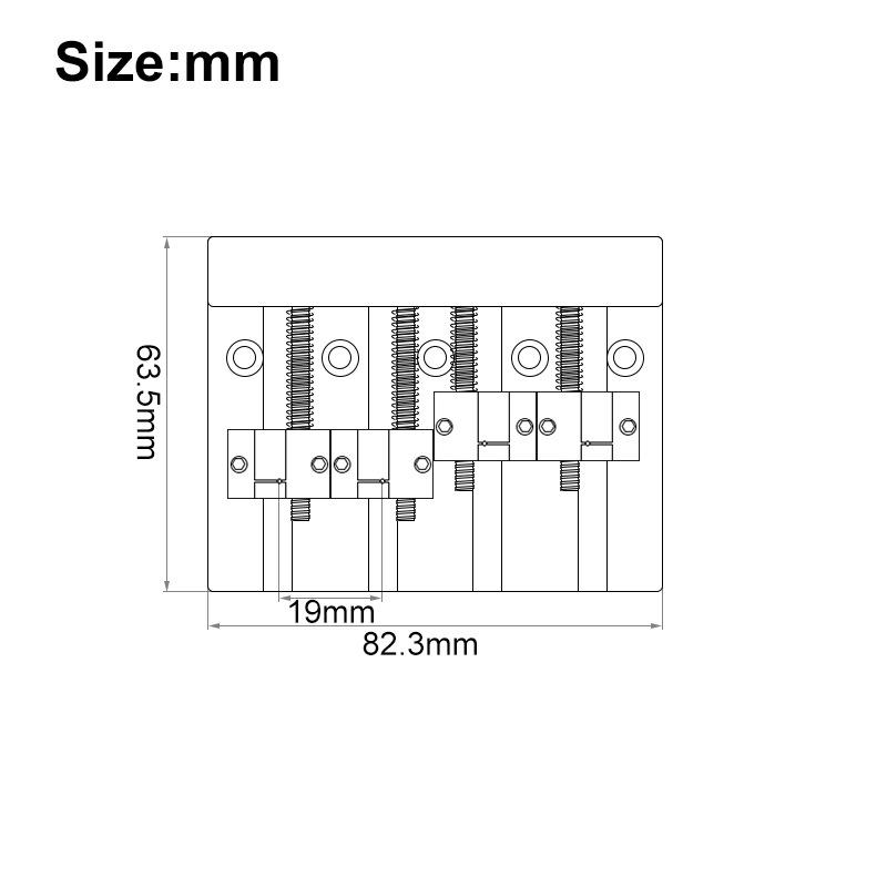 4-String Bass Bridge - Black Color, Durable Design, Perfect for Bass Guitar