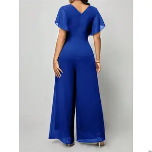 Leg Knot Wrap Sleeve Butterfly tiktok Clasi Wide Jumpsuit