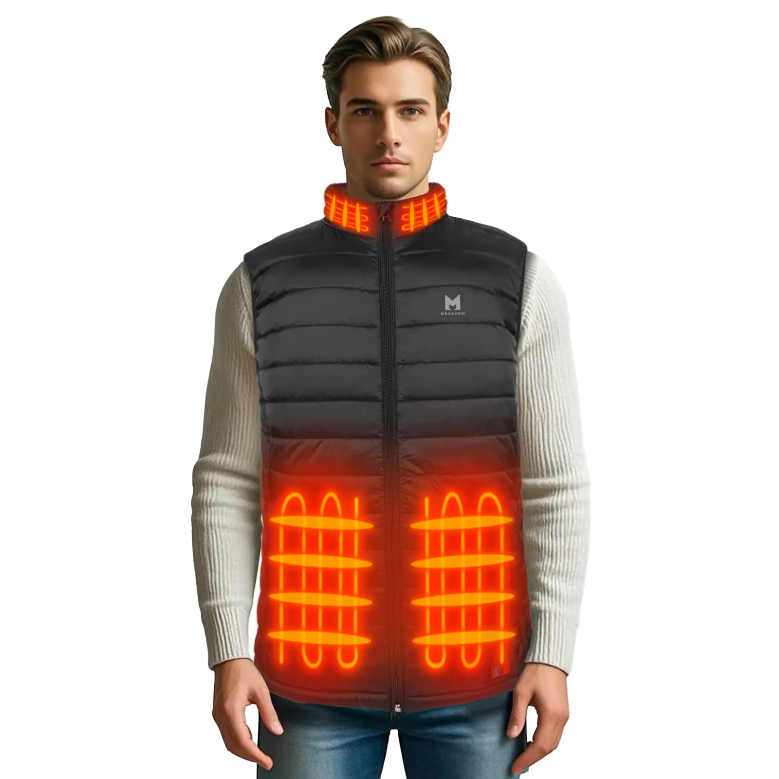 Heated Vest, Lightweight Electric Heated Vest for Men Women 6 Heating Zone 3 Temperature Heating Vest