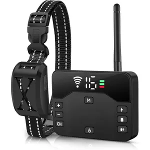 Adjustable Wireless Dog Fence, 2025 Electric Fence Training Collar Remote 2-in-1,Wireless Pet Containment System Bration & Shock Training Collar for All Dogs, Halloween Treats for Dogs