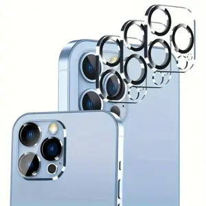 Premium 3pcs HD Back Camera Glass Protectors For IPhone, 3D Tempered Glass With Steel Frame, Phone Screen Protectors