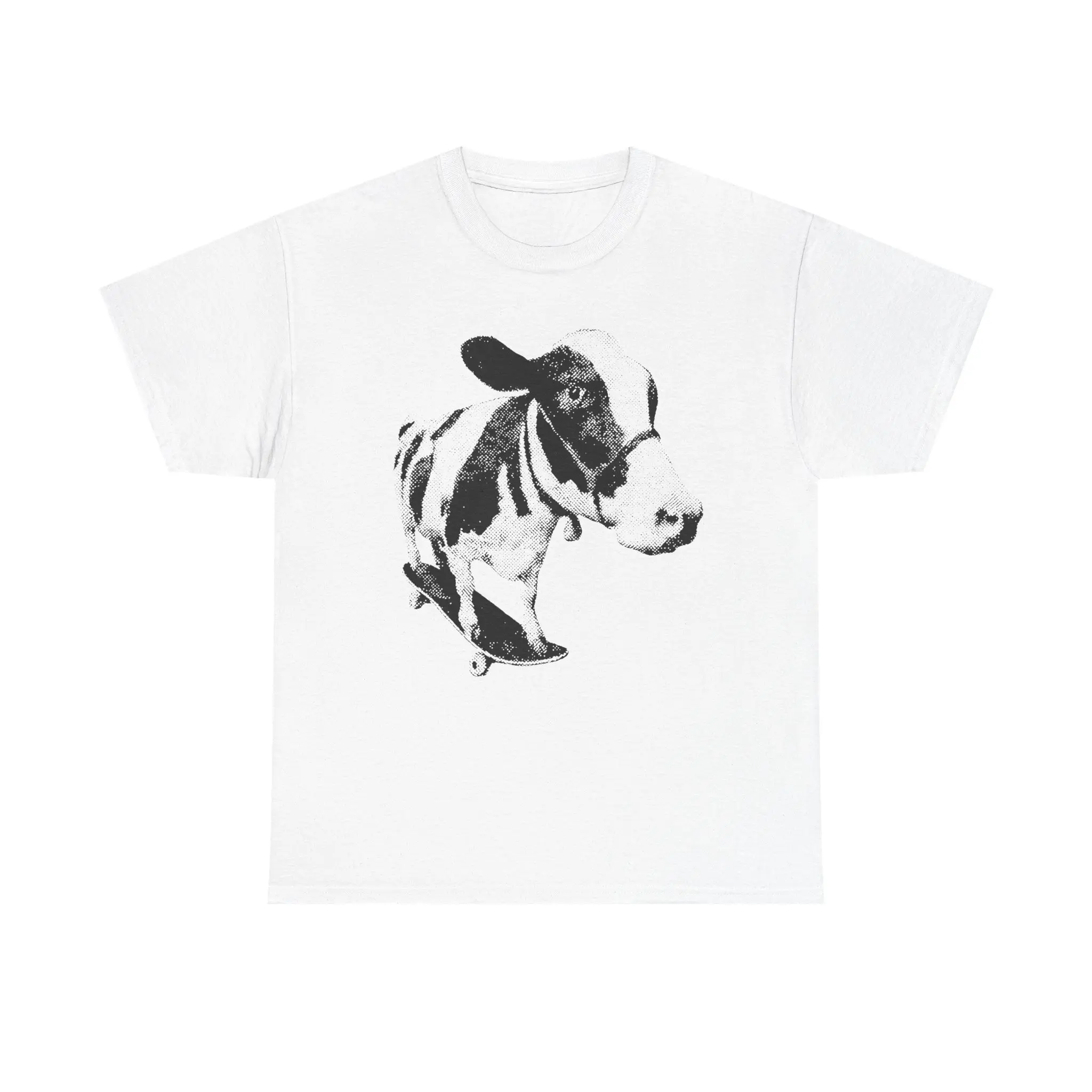 cow on skateboard tshirt cow on skateboard tshirt