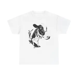 cow on skateboard tshirt